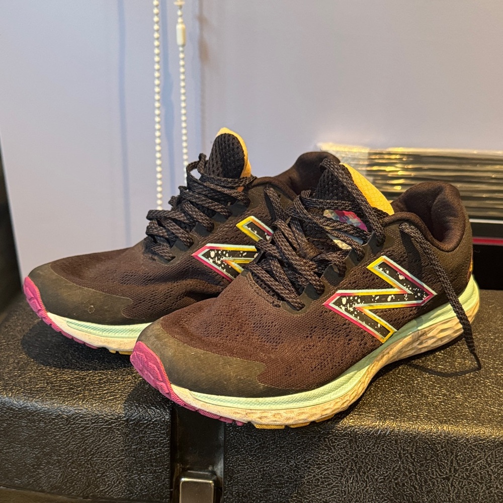 New Balance Black and Pink Sneakers